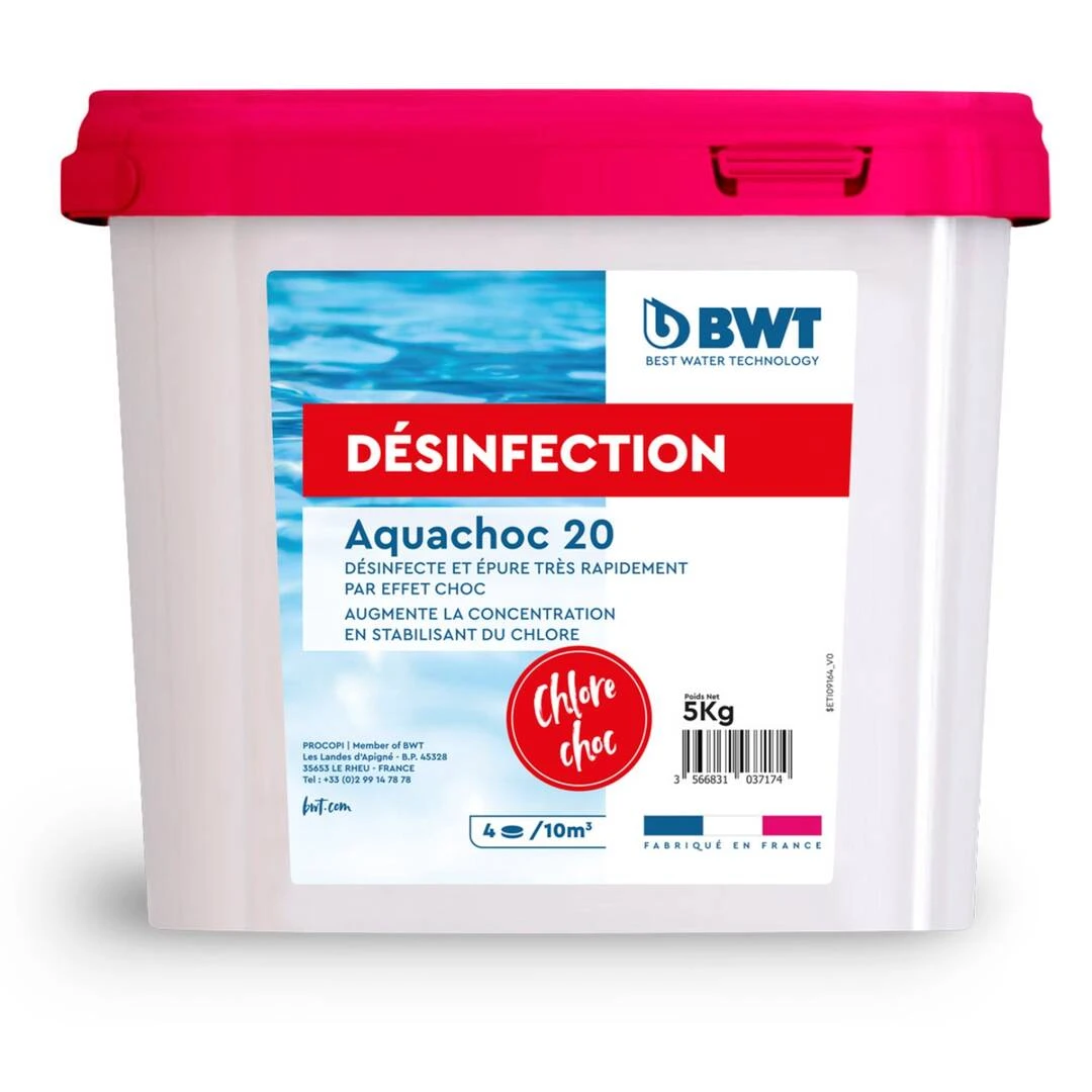 Chlore Choc - Aquachoc 20 - Pastilles - 5kg BWT 1 Chlore Choc - Aquachoc 20 - Pastilles - 5kg BWT